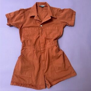 Big Bud Press Terracotta Short Sleeve Jumpsuit